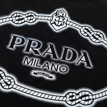T-shirt Prada Milano Rope Logo Black PD007