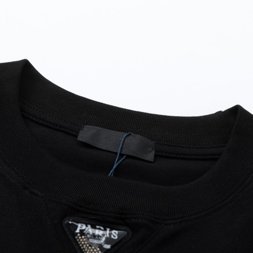 T-shirt Prada Milano Rope Logo Black PD007