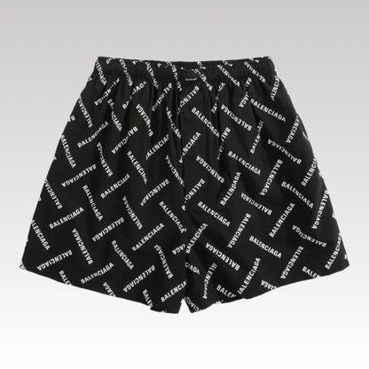 Shorts Balenciaga Allover Logo Print BL044