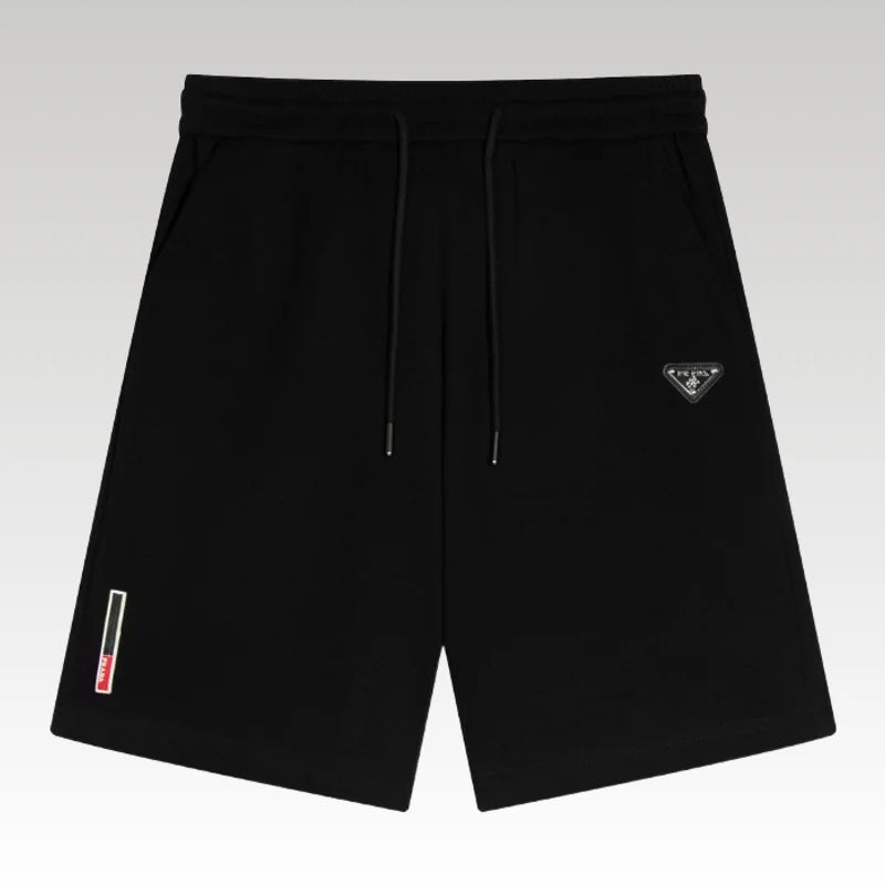 Shorts Prada Logo Patch Black PD012