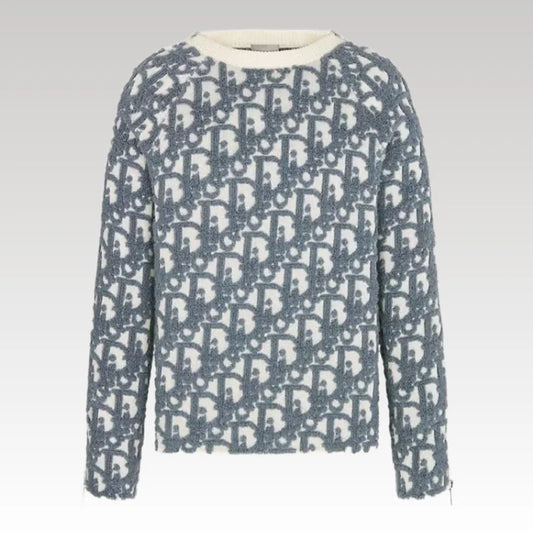 Sweater Dior Monogram Blue Textured DO011