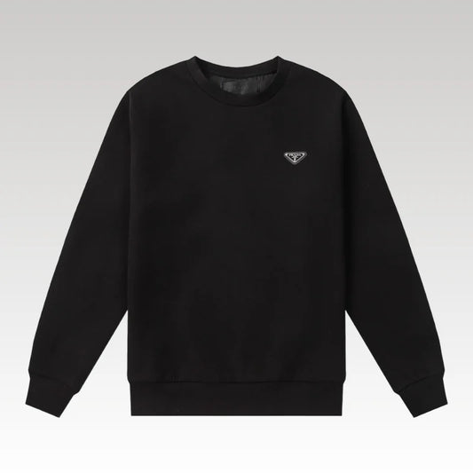 Sweatshirt Prada Black Logo Crewneck PD045