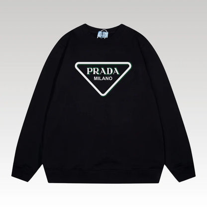 Sweatshirt Prada Milano Triangle Logo Black PD028