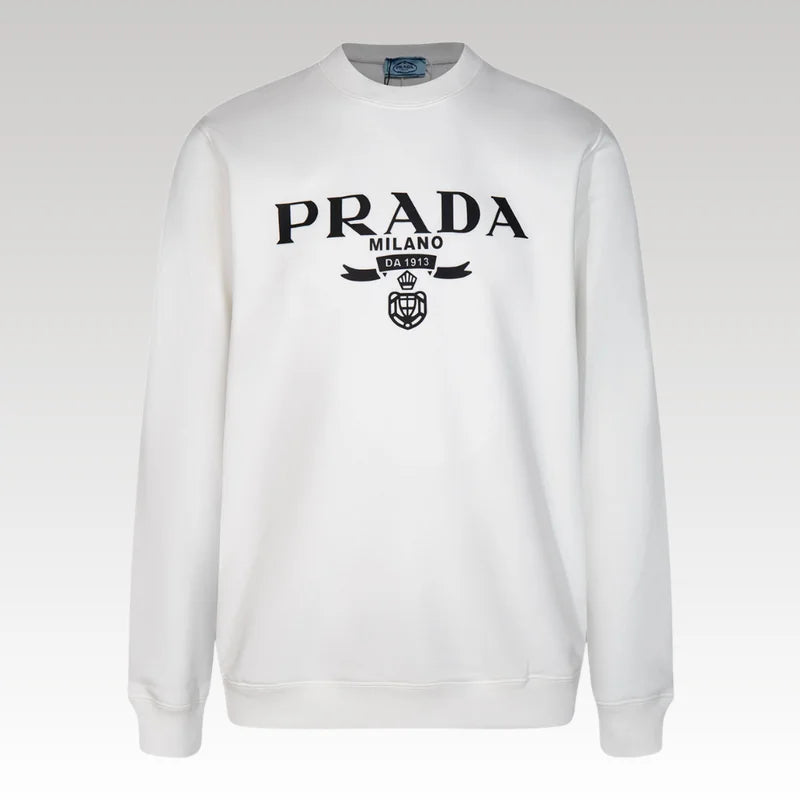 Sweatshirt Prada Milano White Crewneck PD027