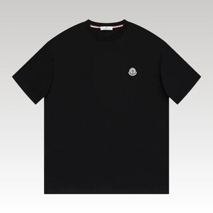 T-shirt Moncler Black Embroidered Logo Tee MCL005