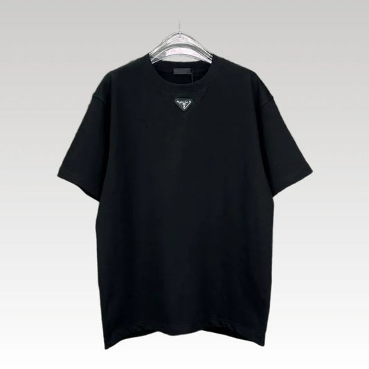 T-shirt Prada Logo Patch Black/White PD054