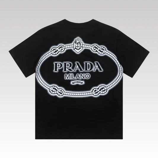 T-shirt Prada Milano Rope Logo Black PD007