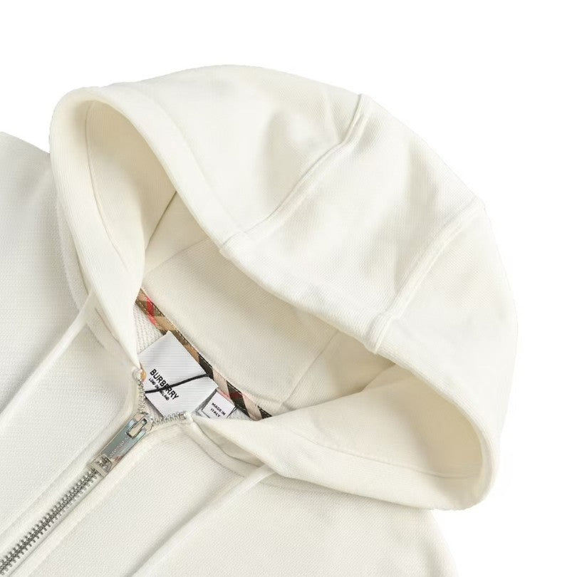 Hoodie Plaid-Detail White Burberry BY003