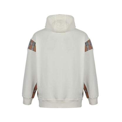 Hoodie Plaid-Detail White Burberry BY003