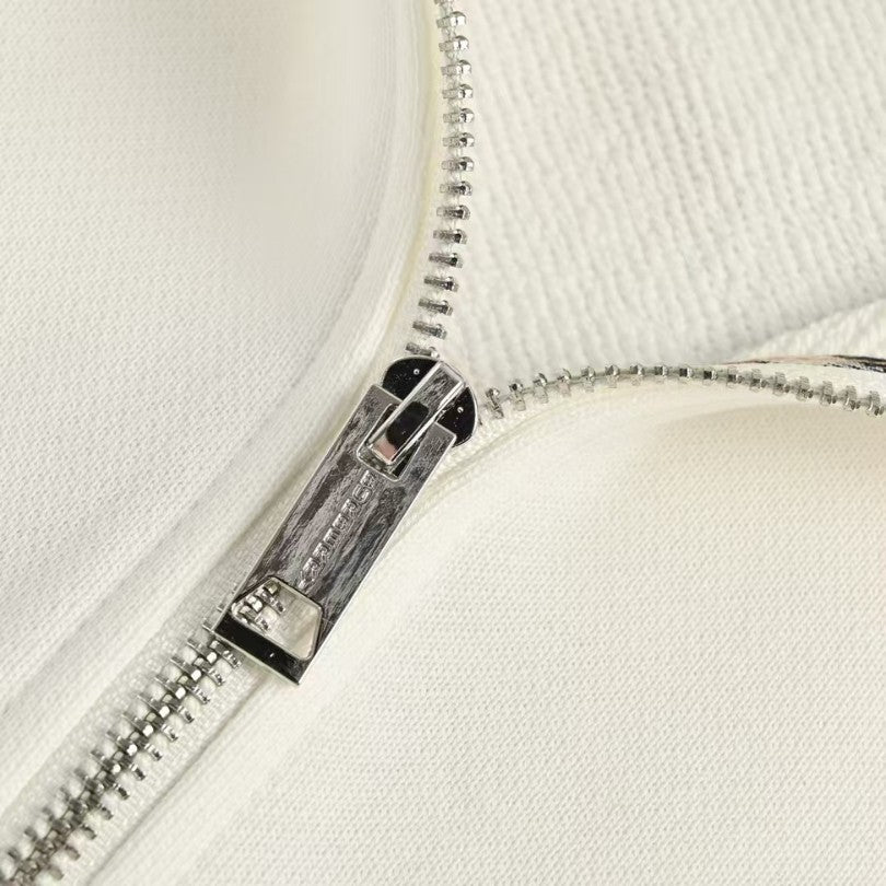 Hoodie Plaid-Detail White Burberry BY003