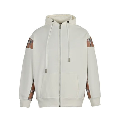 Hoodie Plaid-Detail White Burberry BY003