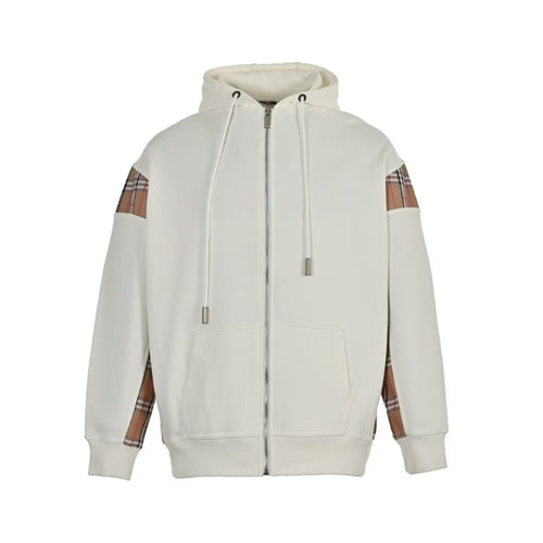 Hoodie Plaid-Detail White Burberry BY003