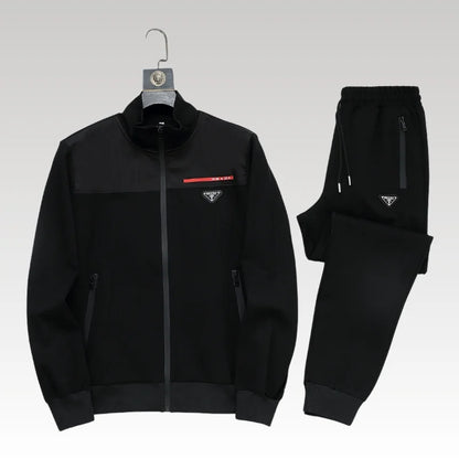 Tracksuit Prada Black Full-Zip Casual Set PD001