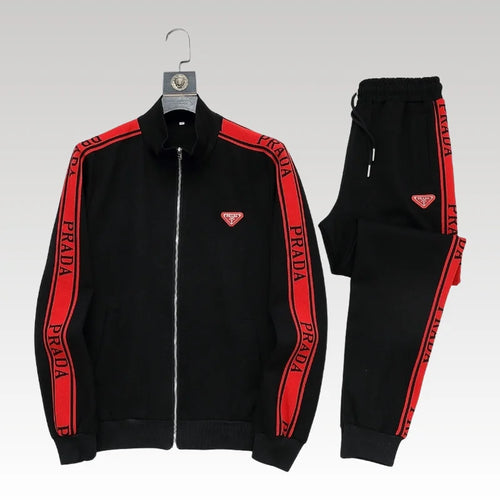 Tracksuit Prada White and Black Red Stripe PD050