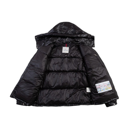 Jacket Puffer Moncler Black with Hood MCL013