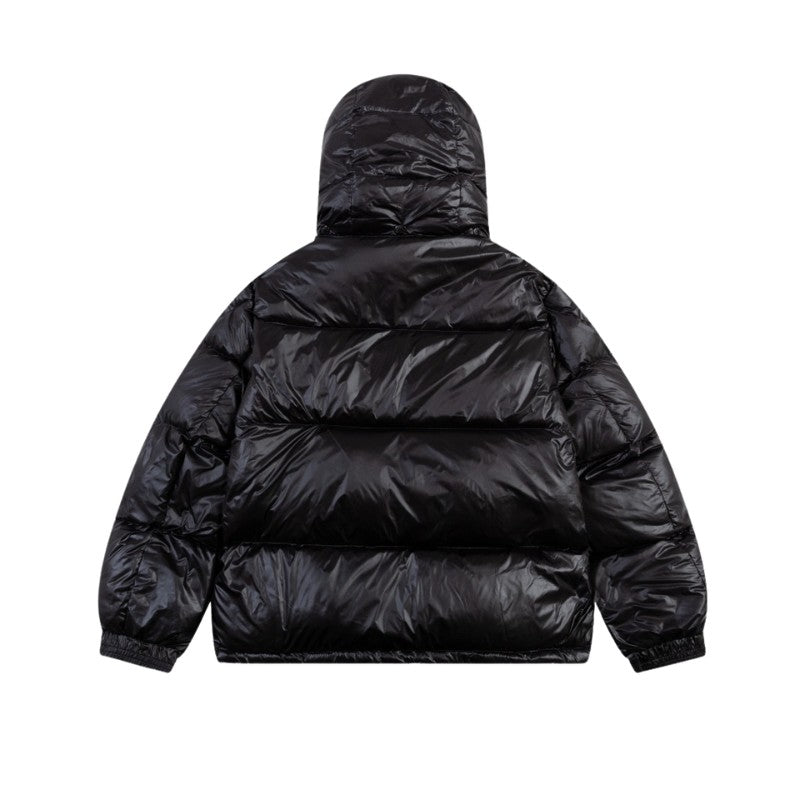 Jacket Puffer Moncler Black with Hood MCL013