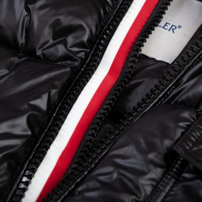 Jacket Puffer Moncler Black with Hood MCL013